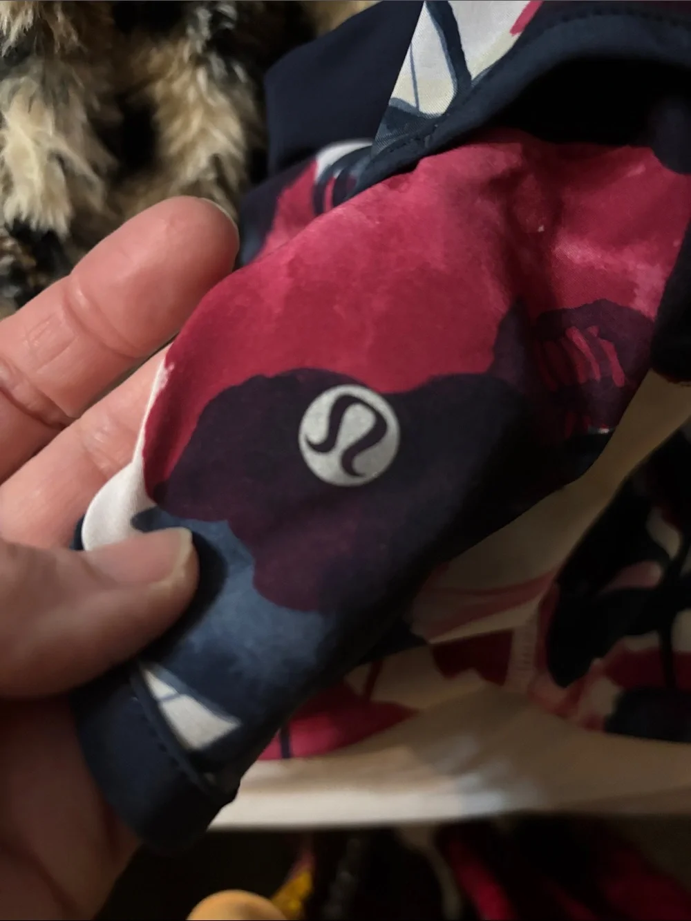 lululemon athletica Floral Athletic Shorts in Navy and Pink